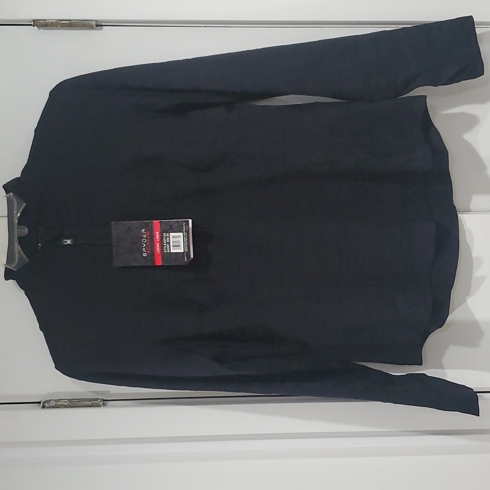 Spyder Active Textured 9 1/2 Zip Layered Long Sleeves Sky Top Size L